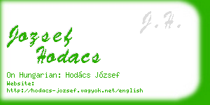 jozsef hodacs business card