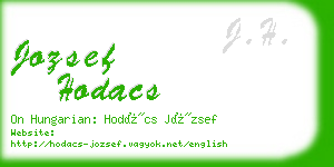 jozsef hodacs business card